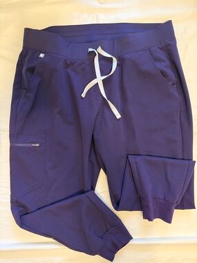 Purple Drawstring Jogger Pants